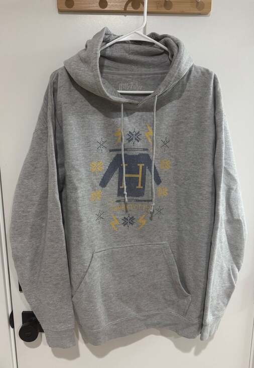 Harry Potter Other - Harry Potter Ugly Christmas Sweater Graphic Gray Pullover Hoodie Sweatshirt